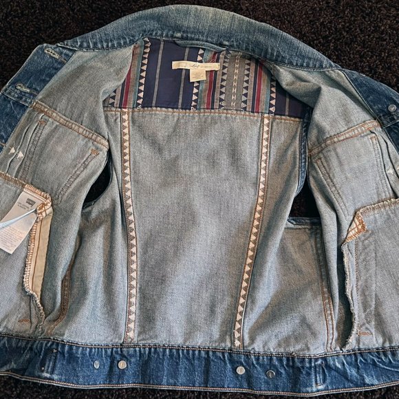 Rare Vintage Levi's X Pendleton Women's Boho Jean Vest Size Small - Picture 6 of 8